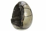 Septarian Dragon Egg Geode - Black Crystals #241558-2